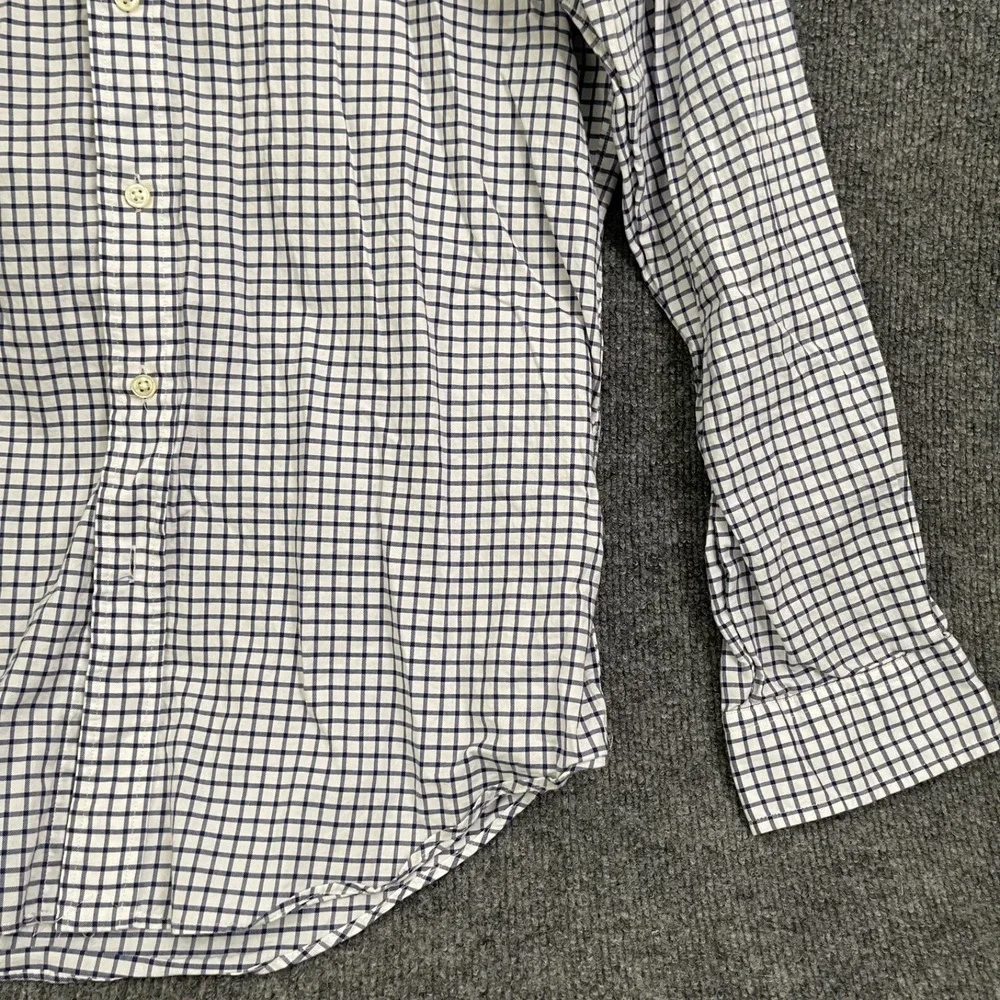 Polo Ralph Lauren Shirt Mens Sz M Plaid Long Sleeve Button Blue White Check